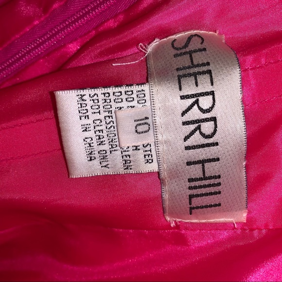 Sherri Hill🌺 Hot Pink Prom Dress💖 - Picture 4 of 14
